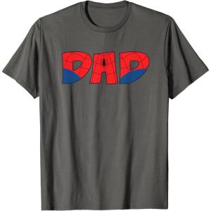 imageMarvel Super Heroes SpiderMan Costume Fathers Day Gift Dad TShirtAsphalt Grey
