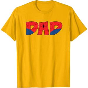 imageMarvel Super Heroes SpiderMan Costume Fathers Day Gift Dad TShirtGolden Yellow