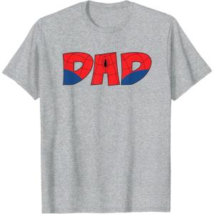 imageMarvel Super Heroes SpiderMan Costume Fathers Day Gift Dad TShirtHeather Grey