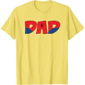 imageMarvel Super Heroes SpiderMan Costume Fathers Day Gift Dad TShirtLemon Yellow