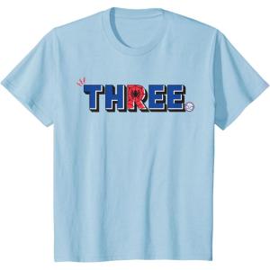 imageMarvel Super Heroes SpiderMan Numbers 3 Three 3rd Birthday TShirtBaby Blue