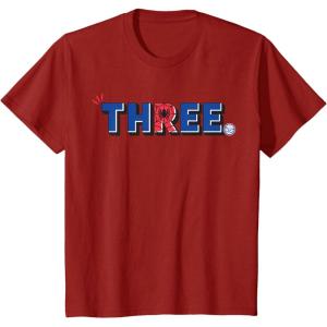 imageMarvel Super Heroes SpiderMan Numbers 3 Three 3rd Birthday TShirtCranberry Red