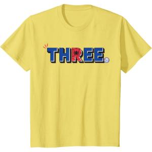 imageMarvel Super Heroes SpiderMan Numbers 3 Three 3rd Birthday TShirtLemon Yellow