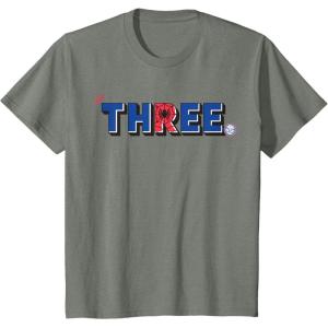 imageMarvel Super Heroes SpiderMan Numbers 3 Three 3rd Birthday TShirtOlive Heather