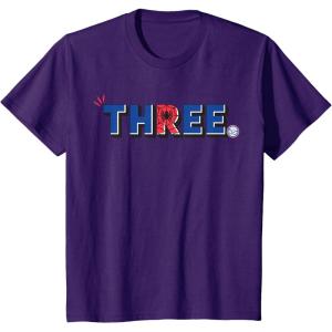 imageMarvel Super Heroes SpiderMan Numbers 3 Three 3rd Birthday TShirtPurple