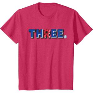 imageMarvel Super Heroes SpiderMan Numbers 3 Three 3rd Birthday TShirtRed Heather