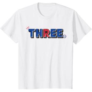 imageMarvel Super Heroes SpiderMan Numbers 3 Three 3rd Birthday TShirtWhite