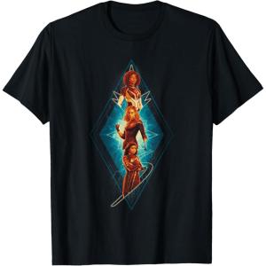 imageMarvel The Marvels Photon Captain Marvel Ms Marvel Diamond TShirtBlack