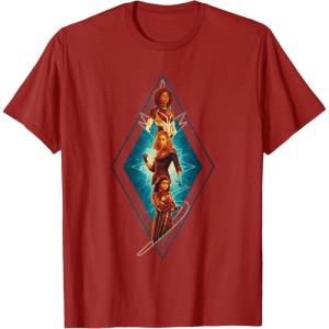 imageMarvel The Marvels Photon Captain Marvel Ms Marvel Diamond TShirtCranberry Red