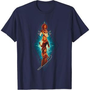 imageMarvel The Marvels Photon Captain Marvel Ms Marvel Diamond TShirtNavy Blue