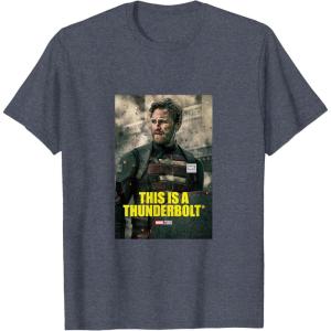 imageMarvel Thunderbolts This Is A Thunderbolt John Walker TShirtHeather Blue