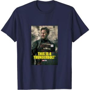 imageMarvel Thunderbolts This Is A Thunderbolt John Walker TShirtNavy Blue