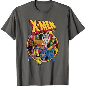 imageMarvel XMen Animated Series Retro 90s TShirtAsphalt Grey