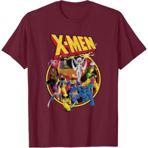 imageMarvel XMen Animated Series Retro 90s TShirtBurgundy