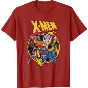 imageMarvel XMen Animated Series Retro 90s TShirtCranberry Red