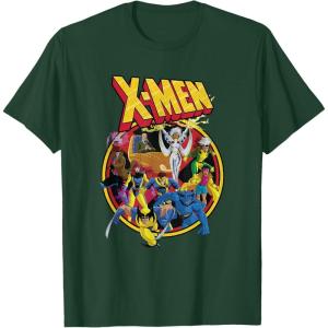 imageMarvel XMen Animated Series Retro 90s TShirtDark Green