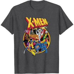 imageMarvel XMen Animated Series Retro 90s TShirtDark Heather Grey
