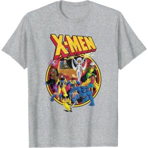imageMarvel XMen Animated Series Retro 90s TShirtHeather Grey