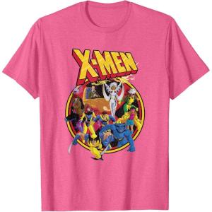 imageMarvel XMen Animated Series Retro 90s TShirtPink Heather