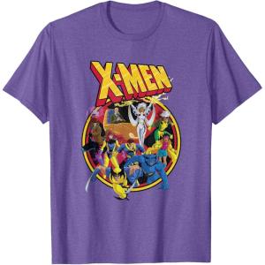 imageMarvel XMen Animated Series Retro 90s TShirtPurple Heather