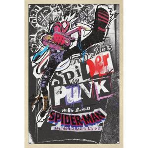 imageTrends International Marvel SpiderMan Across The SpiderVerse  SpiderPunk One Sheet Wall Poster 34L x 224W Premium Unframed VersionBlonde Framed Version
