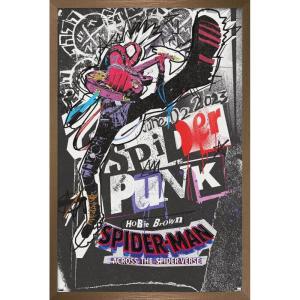 imageTrends International Marvel SpiderMan Across The SpiderVerse  SpiderPunk One Sheet Wall Poster 34L x 224W Premium Unframed VersionBronze Framed Version