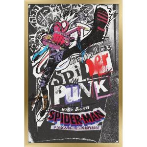 imageTrends International Marvel SpiderMan Across The SpiderVerse  SpiderPunk One Sheet Wall Poster 34L x 224W Premium Unframed VersionGold Framed Version