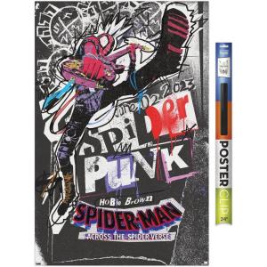 imageTrends International Marvel SpiderMan Across The SpiderVerse  SpiderPunk One Sheet Wall Poster 34L x 224W Premium Unframed VersionPoster  Clip Bundle