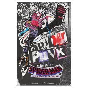 imageTrends International Marvel SpiderMan Across The SpiderVerse  SpiderPunk One Sheet Wall Poster 34L x 224W Premium Unframed VersionWhite Framed Version