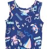 imageAmazon Essentials Disney  Marvel  Star Wars  Frozen  Princess Girls and Toddlers Knit Sleeveless Rompers Pack of 2Tropical Stitch