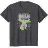 imageMarvel  HULK Retro Faded Style TShirtDark Heather Grey