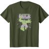 imageMarvel  HULK Retro Faded Style TShirtOlive Green