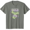 imageMarvel  HULK Retro Faded Style TShirtOlive Heather
