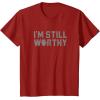 imageMarvel Avengers Endgame Thor Im Still Worthy TShirtCranberry Red