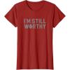 imageMarvel Avengers Endgame Thor Im Still Worthy TShirtCranberry Red
