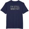 imageMarvel Avengers Endgame Thor Im Still Worthy TShirtNavy Blue