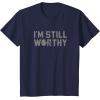 imageMarvel Avengers Endgame Thor Im Still Worthy TShirtNavy Blue