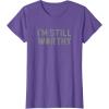 imageMarvel Avengers Endgame Thor Im Still Worthy TShirtPurple Heather