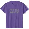 imageMarvel Avengers Endgame Thor Im Still Worthy TShirtPurple Heather