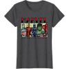 imageMarvel Avengers and SpiderMan Super Hero Real Names Retro TShirtDark Heather Grey