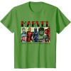 imageMarvel Avengers and SpiderMan Super Hero Real Names Retro TShirtGrass Green