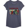 imageMarvel Avengers and SpiderMan Super Hero Real Names Retro TShirtHeather Blue