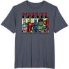 imageMarvel Avengers and SpiderMan Super Hero Real Names Retro TShirtHeather Blue