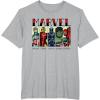 imageMarvel Avengers and SpiderMan Super Hero Real Names Retro TShirtHeather Grey