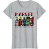 imageMarvel Avengers and SpiderMan Super Hero Real Names Retro TShirtHeather Grey