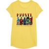 imageMarvel Avengers and SpiderMan Super Hero Real Names Retro TShirtLemon Yellow