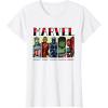 imageMarvel Avengers and SpiderMan Super Hero Real Names Retro TShirtWhite