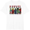 imageMarvel Avengers and SpiderMan Super Hero Real Names Retro TShirtWhite
