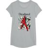 imageMarvel Comics Deadpool Classic Deadpool Pose TShirtHeather Grey