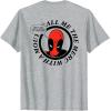 imageMarvel Comics Deadpool Classic Deadpool Pose TShirtHeather Grey